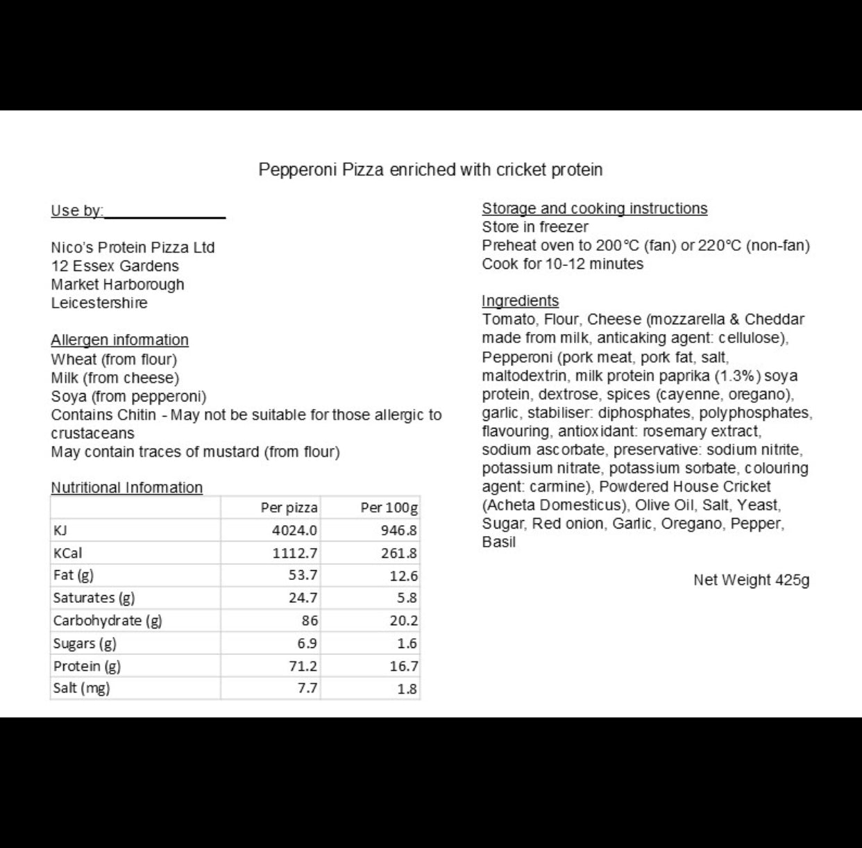 Pepperoni 71g of Protein